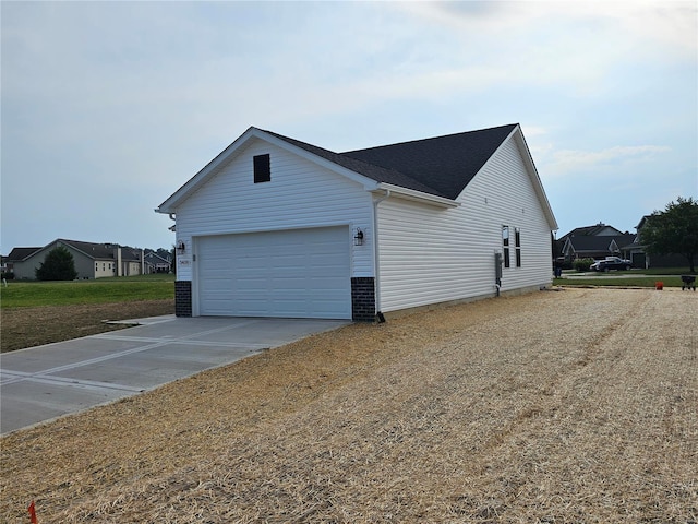 view of home's exterior featuring a garage