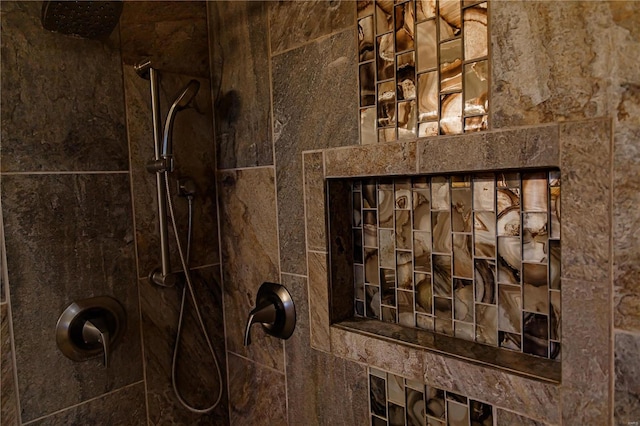 details with tiled shower