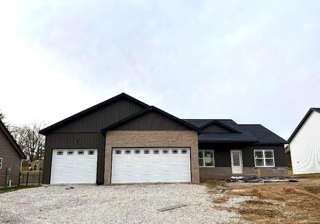 view of front facade with a garage