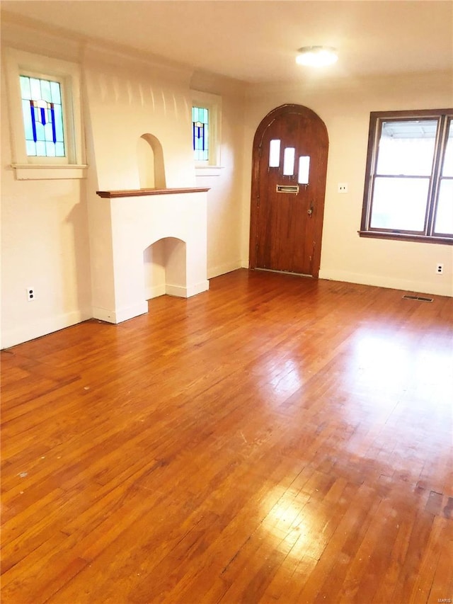 interior space featuring wood-type flooring