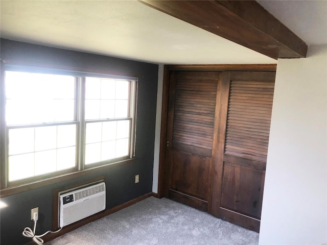 closet with a wall mounted AC