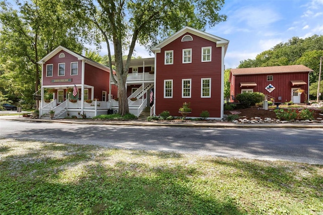 view of front of property with a porch