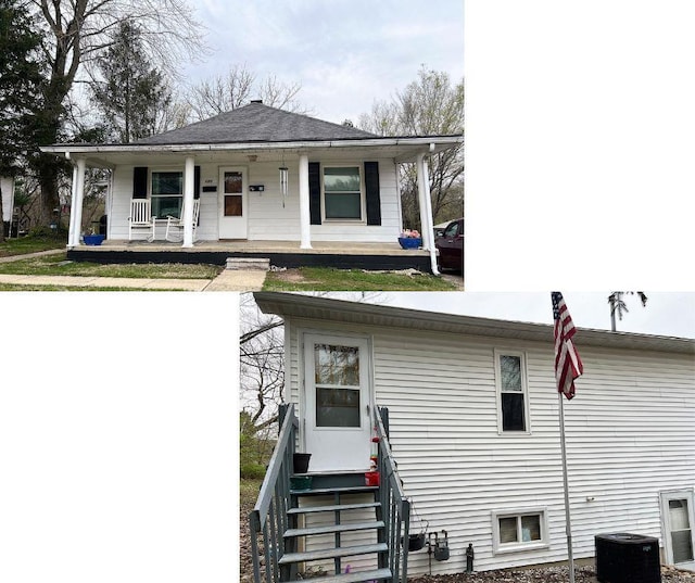 exterior space featuring covered porch