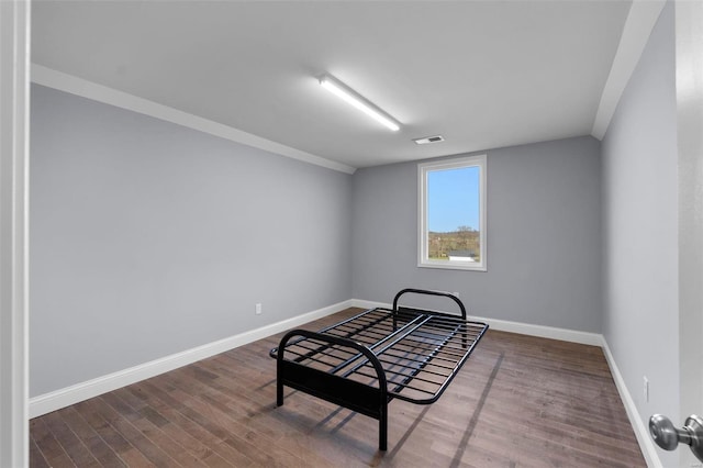 interior space featuring dark hardwood / wood-style floors