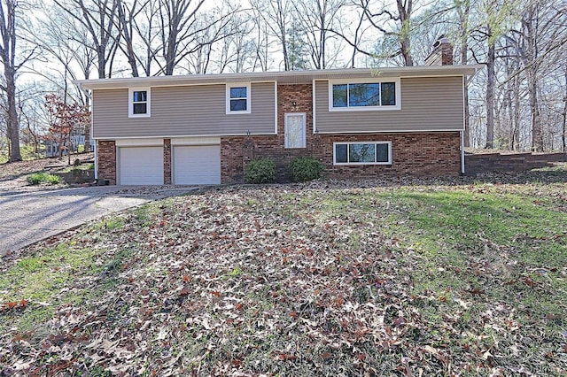 raised ranch with a garage