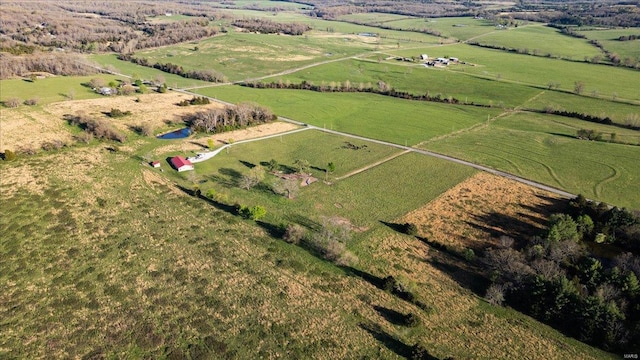 bird's eye view with a rural view