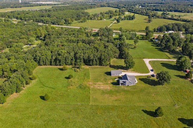 drone / aerial view featuring a rural view