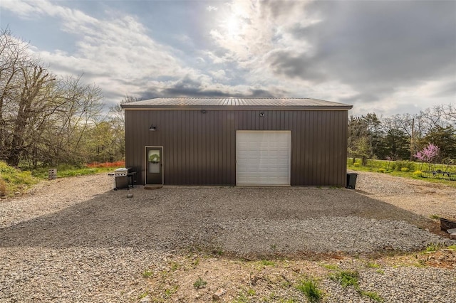 view of shed / structure with a garage