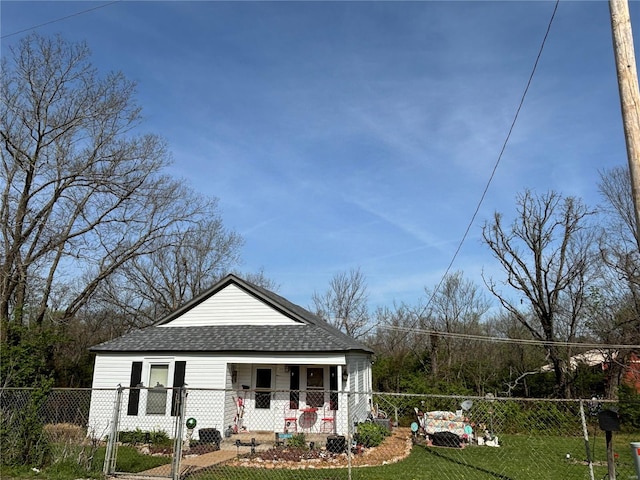 view of front of house featuring covered porch