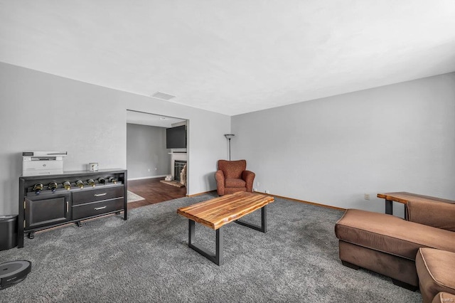 view of carpeted living room