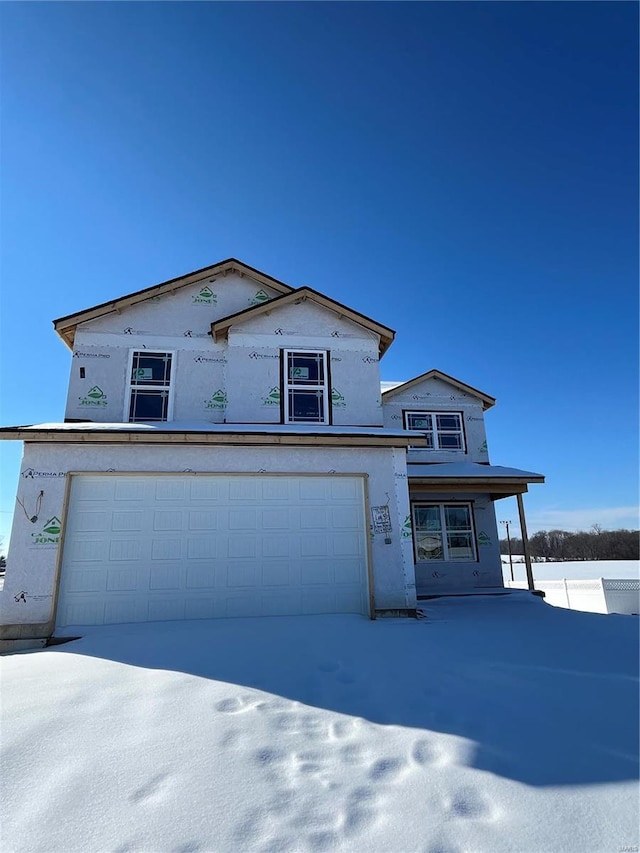 view of front of house featuring a garage