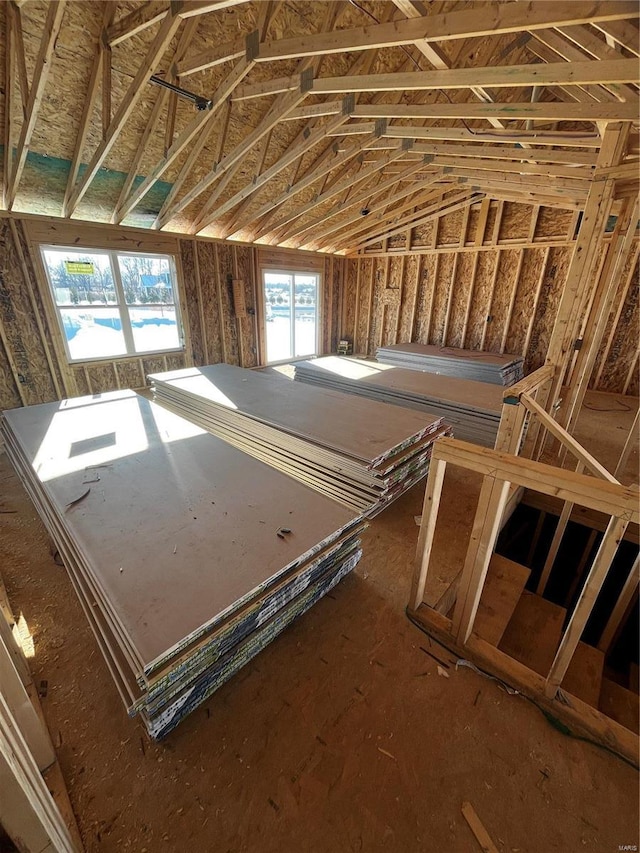 view of attic