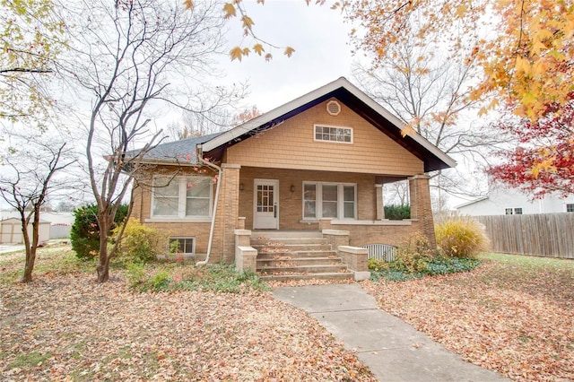 bungalow-style home featuring a porch