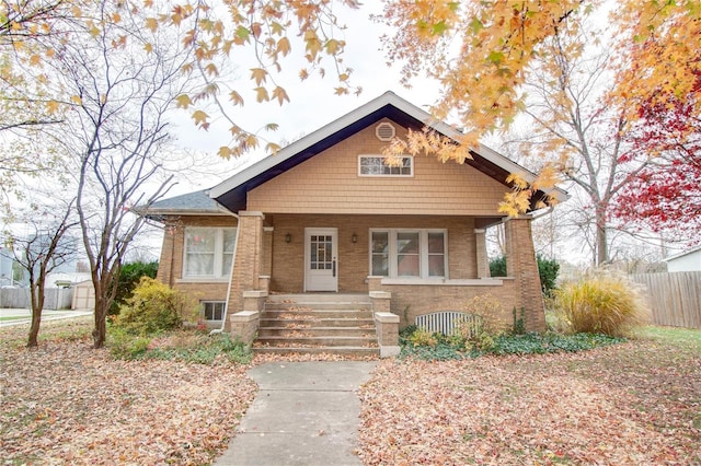 view of front facade with covered porch