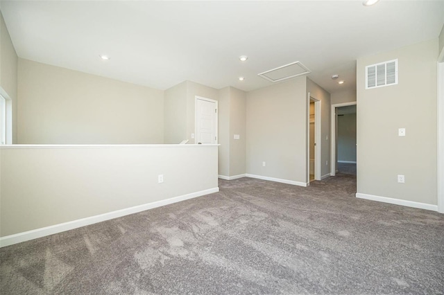 view of carpeted spare room