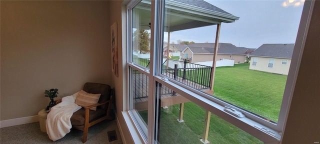 view of sunroom