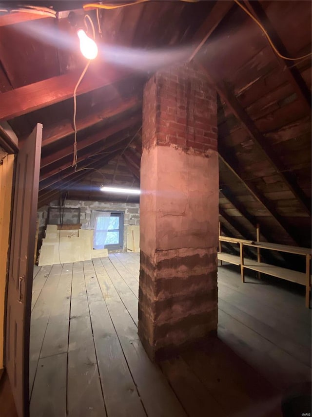 view of attic