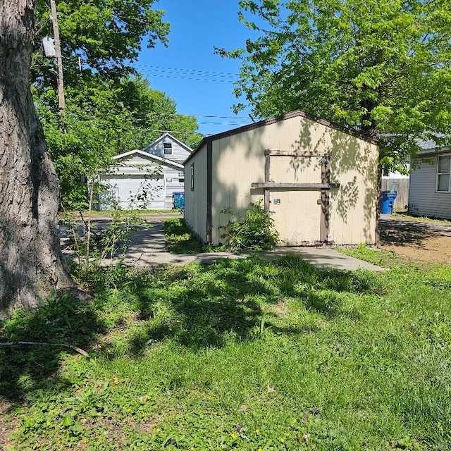 exterior space featuring a garage