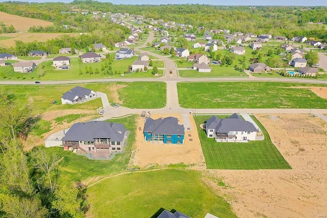 aerial view featuring a residential view