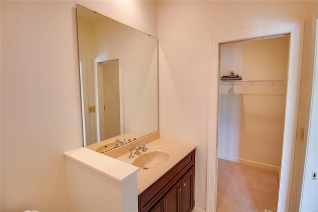 bathroom featuring oversized vanity