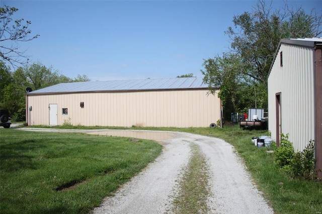 exterior space with a lawn