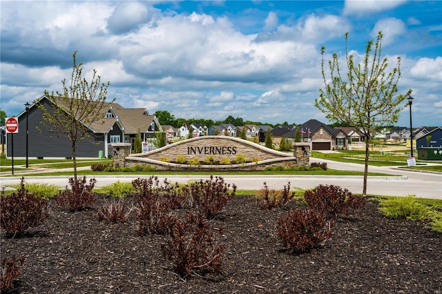 view of community sign