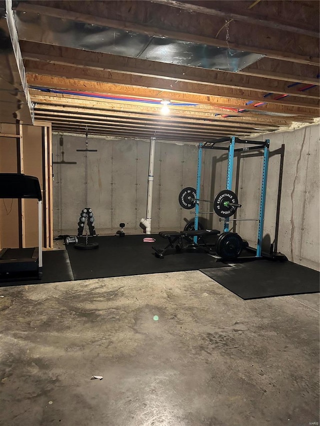 view of workout area