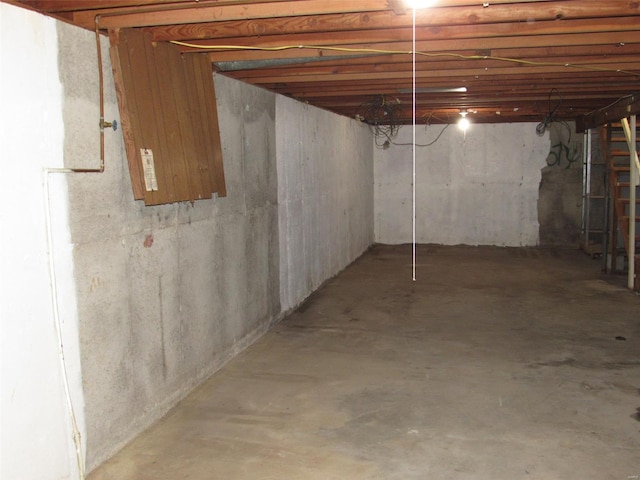 view of basement