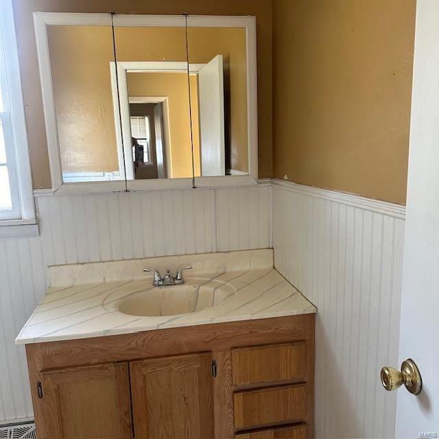 bathroom with vanity