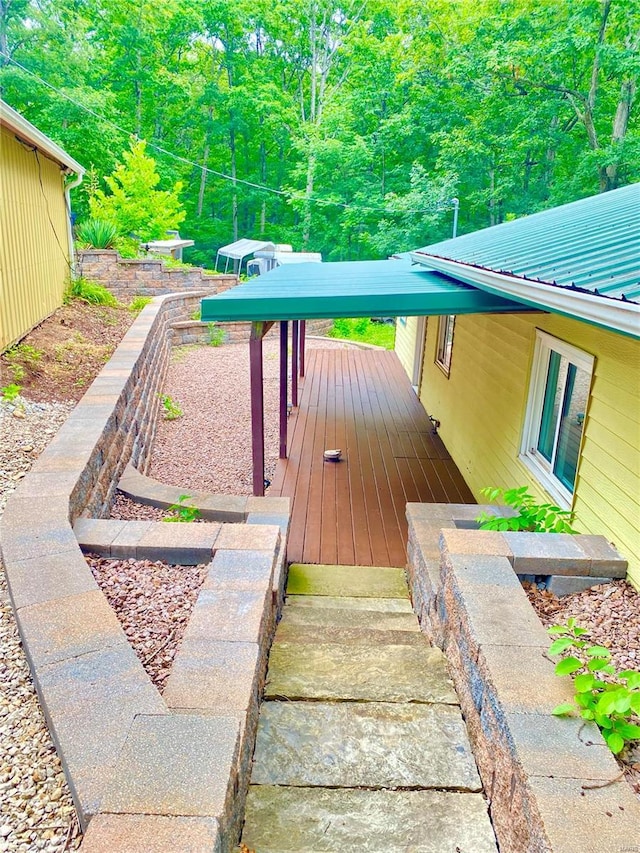 view of wooden terrace