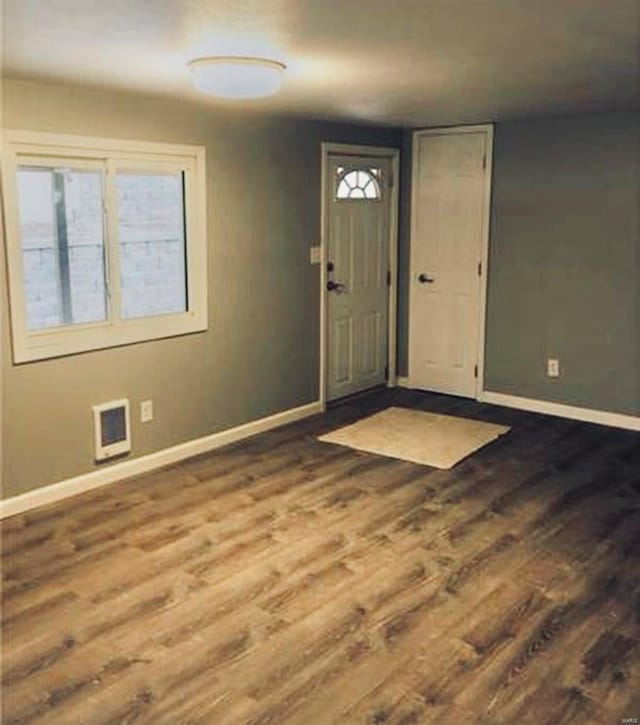 foyer entrance with wood-type flooring