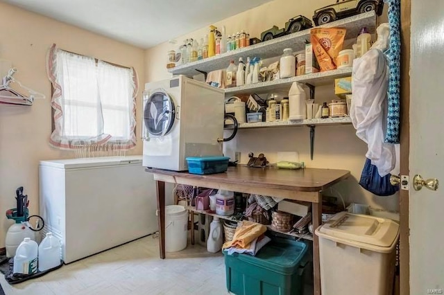 view of clothes washing area