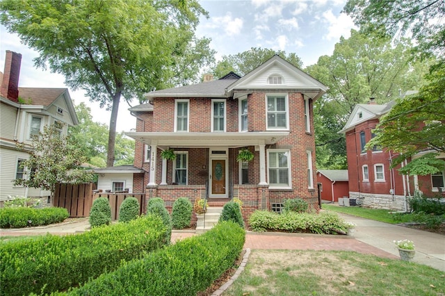 view of front of property with a porch