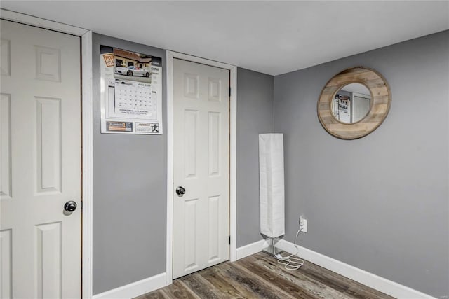 interior space featuring dark hardwood / wood-style floors