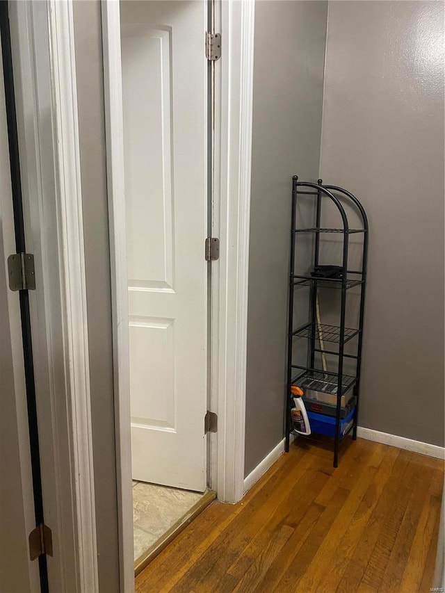 hall featuring hardwood / wood-style floors