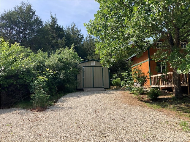 view of gate with a storage unit