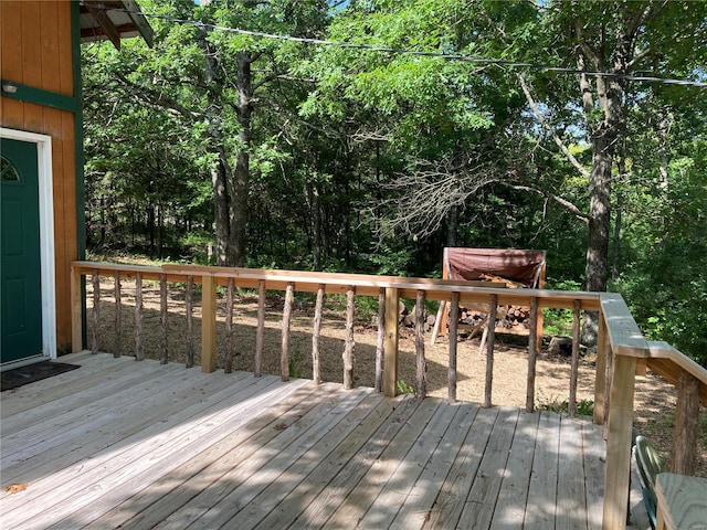 view of wooden deck