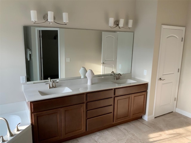 bathroom with vanity