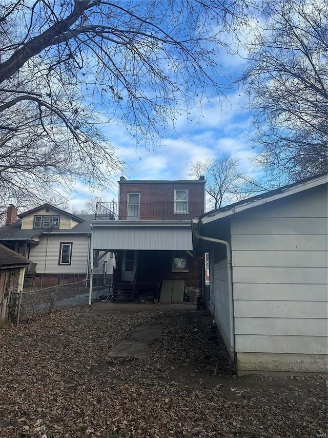 view of rear view of property