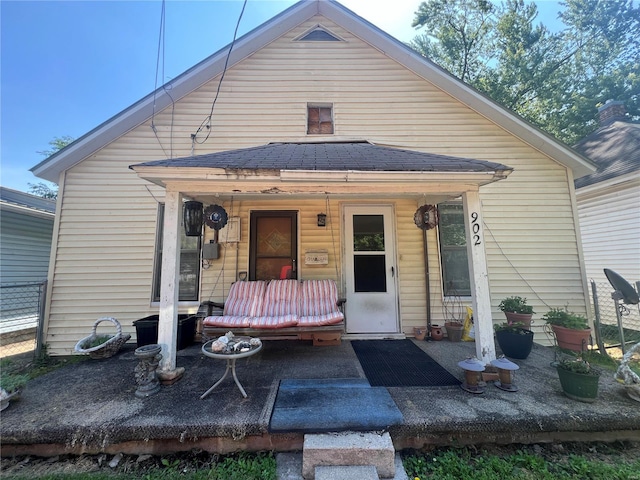 view of front of property with a porch