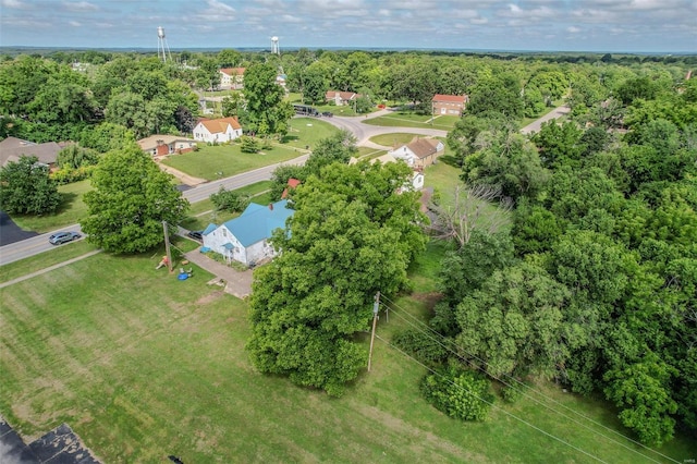 aerial view featuring a forest view