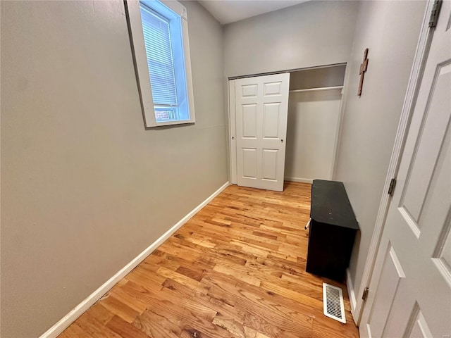 interior space with light wood-type flooring