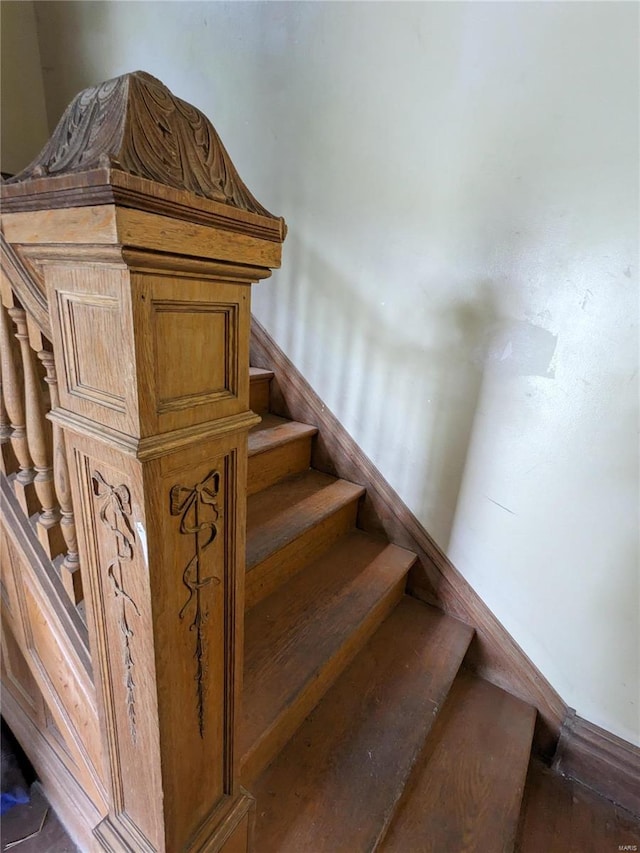 view of stairway