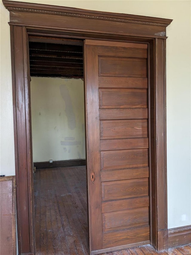 interior space featuring hardwood / wood-style flooring