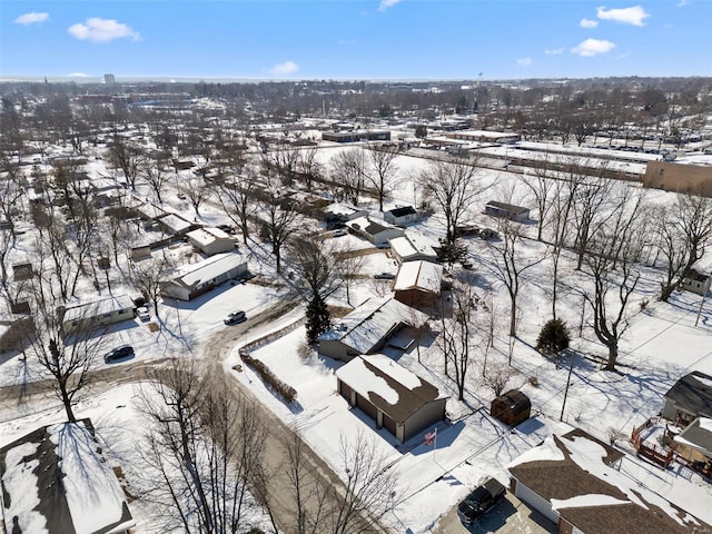 view of snowy aerial view