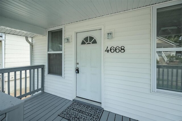 view of doorway to property