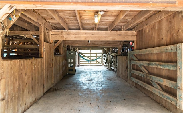 view of horse barn