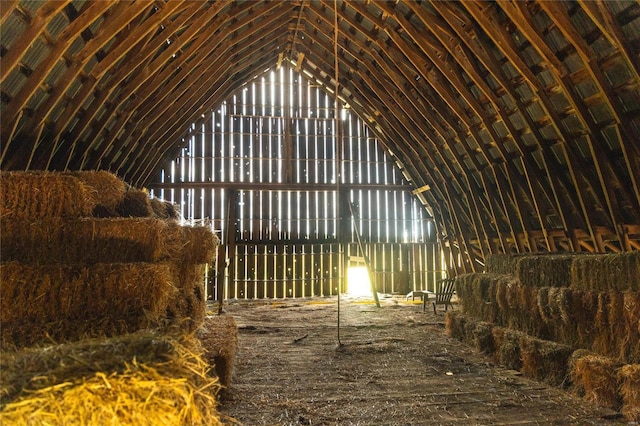 interior space with lofted ceiling