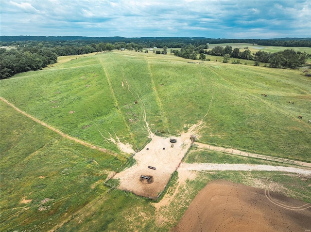 bird's eye view featuring a rural view