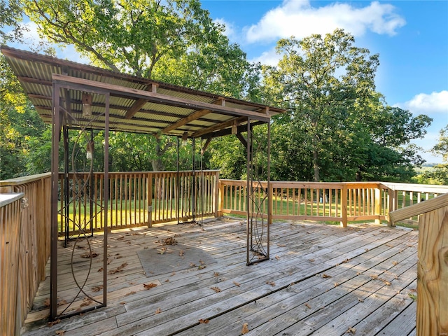 view of wooden terrace